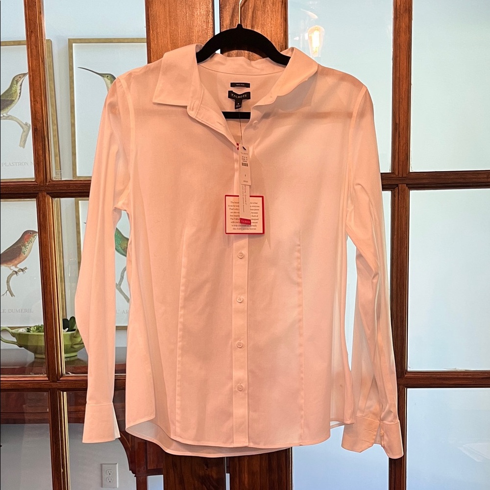 Talbots Crisp White Button-Down Shirt